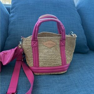 MZ Wallace Pink and Tan Tote Bag